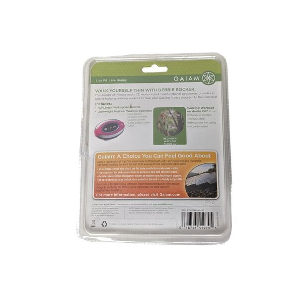 Gaiam Walking Fit Kit Lightweight Walking Pedometer Beginner With Audio CD - Picture 2 of 2